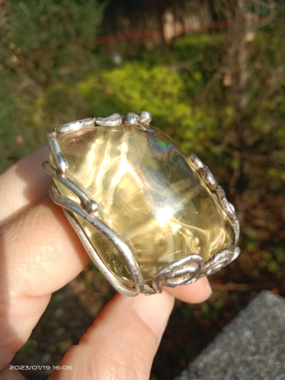 黃水晶手工銀戒 純銀戒指 ~ 「太陽」 ~Citrine Silver Ring 第12張的照片
