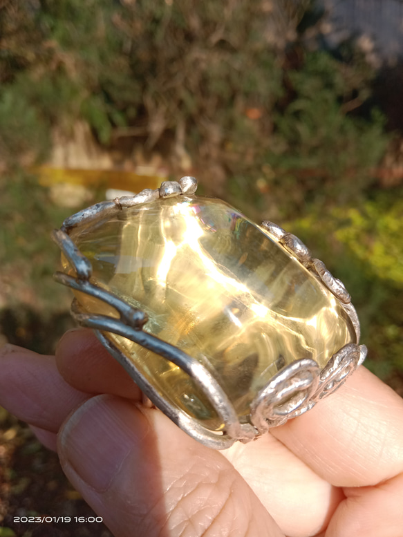 黃水晶手工銀戒 純銀戒指 ~ 「太陽」 ~Citrine Silver Ring 第7張的照片