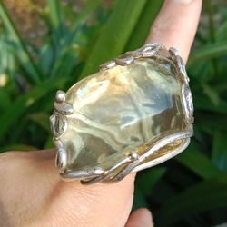 黃水晶手工銀戒 純銀戒指 ~ 「太陽」 ~Citrine Silver Ring 第19張的照片