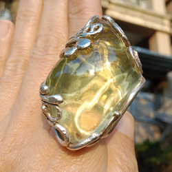 黃水晶手工銀戒 純銀戒指 ~ 「太陽」 ~Citrine Silver Ring 第1張的照片