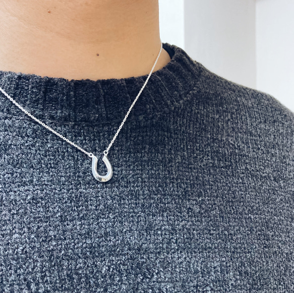 horse shoe necklace【silver925】シンプル　シルバー　シルバー925 馬蹄　ホースシュー 17枚目の画像