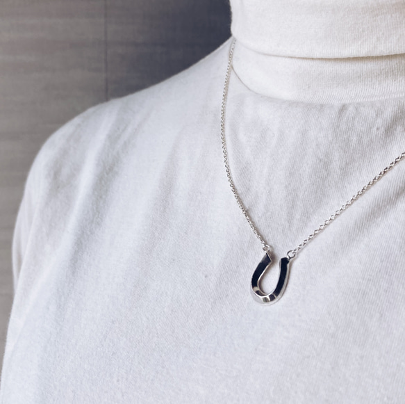 horse shoe necklace【silver925】シンプル　シルバー　シルバー925 馬蹄　ホースシュー 16枚目の画像