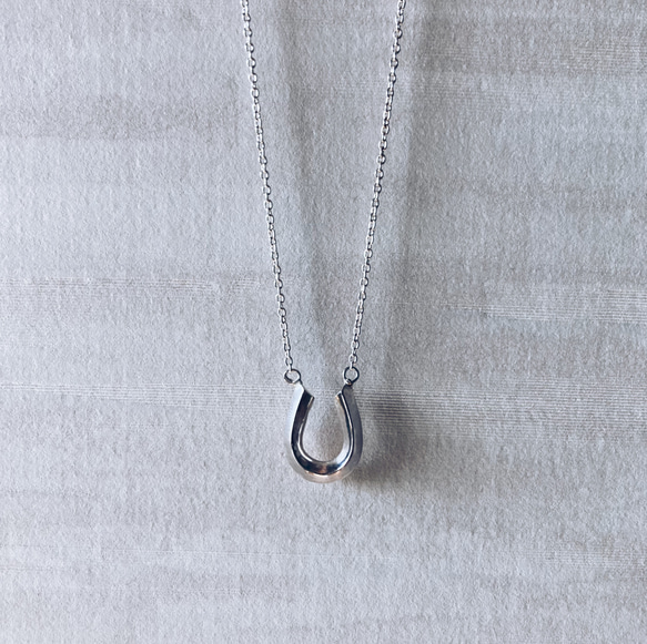 horse shoe necklace【silver925】シンプル　シルバー　シルバー925 馬蹄　ホースシュー 4枚目の画像