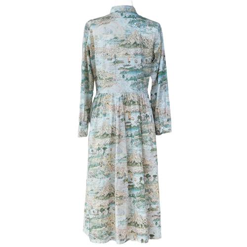 1枚限定！】前開きワンピース 長袖 リバティプリント ストーリー  