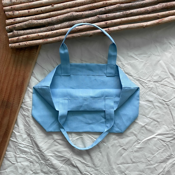 遠州織物「マチたっぷり リネンランチトート」 4種 5枚目の画像