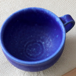 ディープシーブルーの釉薬 マグカップ 2 ＊ スープカップとしても 5枚目の画像
