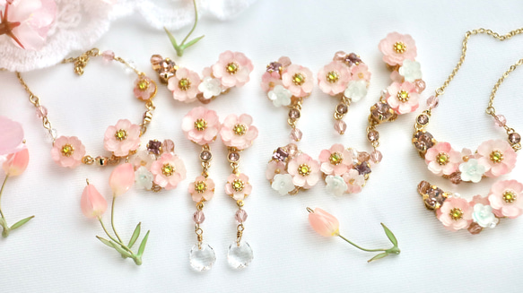 桜の花束ネックレス 5枚目の画像