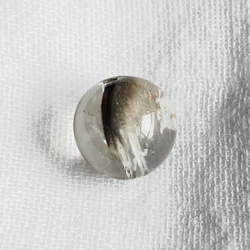 【AAAA 白銀針水晶 プラチナ タイチン ブルッカイト ルチルクォーツ 9.7mm玉 1粒売】 天然石ビーズ　現物 7枚目の画像