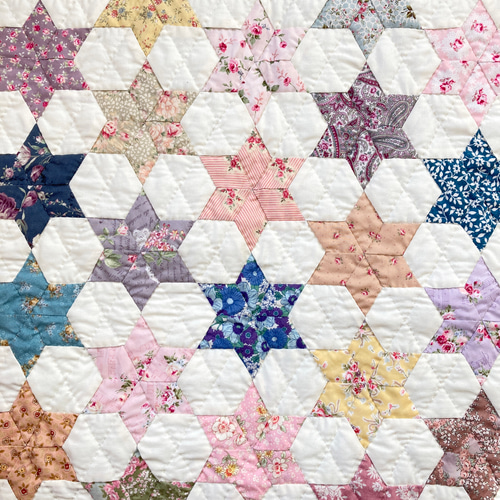 シックスポインテッド・スターのパッチワークタペストリー パッチ