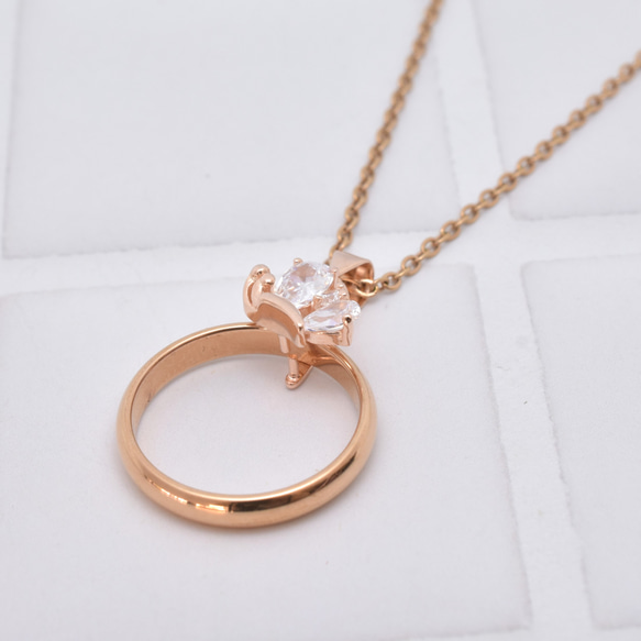 リングホルダー】号数が合わなくなった大切なリングをネックレスに