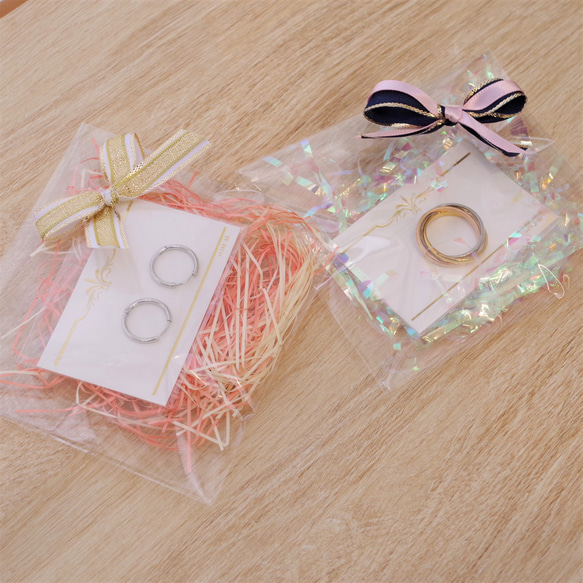 【ピアス500円セール】ワンタッチフープピアス14ｍｍ 金属アレルギーの方に＊安心・安全 サージカルステンレス 10枚目の画像