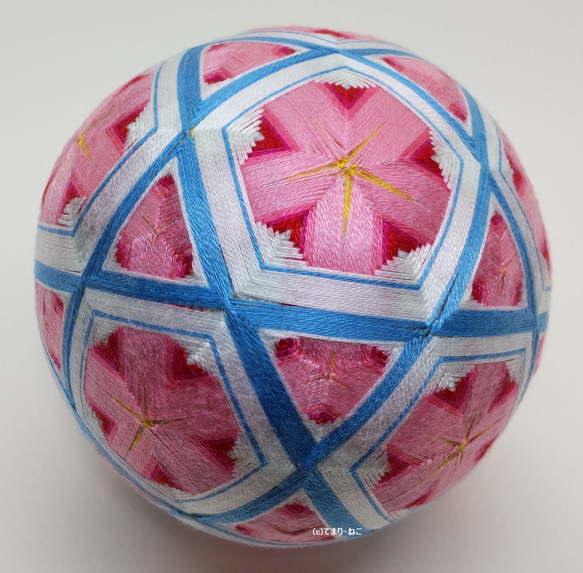 Temari Cat Shop Temari“桃子”淺藍色10cm Temari Temari Temari 四季掛飾 第1張的照片