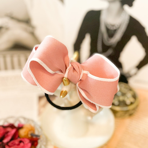パイピングリボン(全4色) ヘアゴム Elie's Handmade Shop 通販