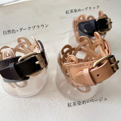 rattan leather bangle ラタンレザーバングル 2枚目の画像