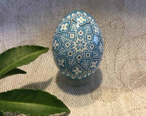 イースターエッグ(PYSANKY)  本物の卵です(๑˃̵ᴗ˂̵) 2枚目の画像