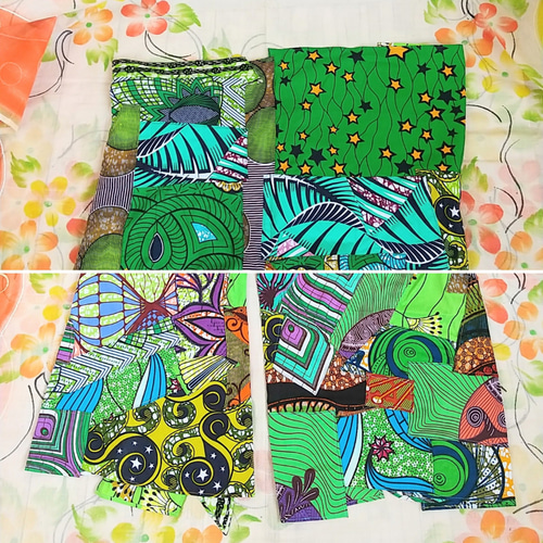 アフリカ布 パッチワーク アシンメトリー タイパンツ【ぱわーっ