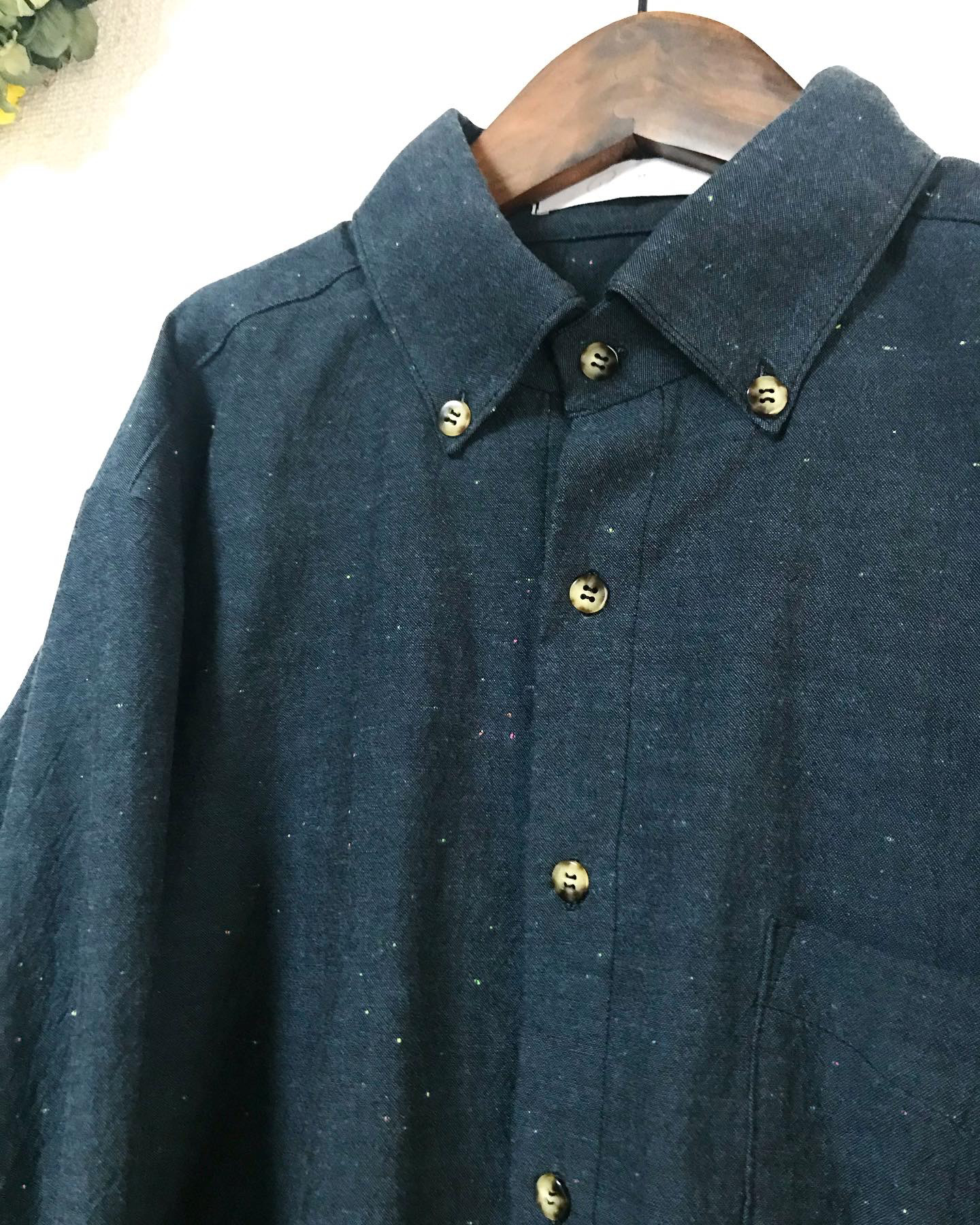 （Hjärta）ネップミックスダンガリー　men's スクエアカットシャツ 長袖 BGB 遠州織物 15,620円