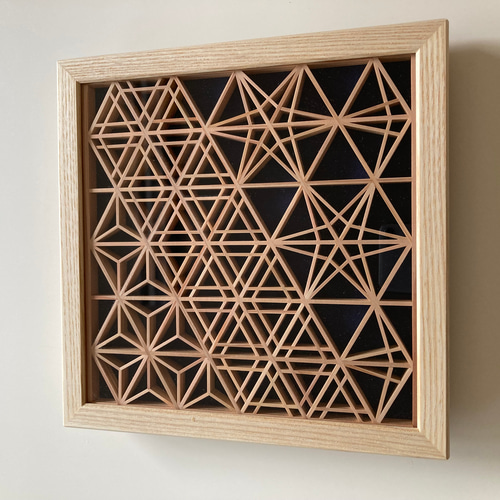 39 麻の葉組子 アクリル板入り 2枚一組 【公式通販】