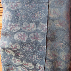 扇模様のもんぺパンツ　総丈８６ｃｍ　着物リメイク 8枚目の画像
