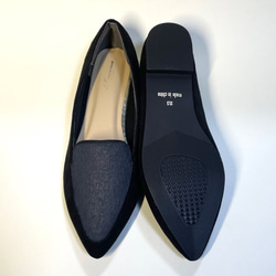 ◆冬季優惠2,000日圓◆「Suede x Harako style」平底鞋（黑豹圖案）2cm鞋跟/23.5cm 第6張的照片