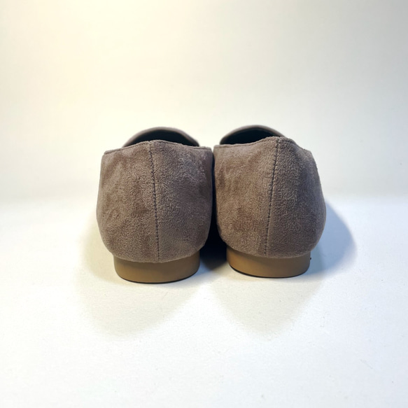 ◆2,000日圓折扣／冬季促銷◆「Suede x Haraco style」平底鞋（灰米色+α）23.0-25.0cm 第6張的照片