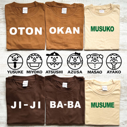 【背面くびもと名前印刷】選べるファミリーデザインTシャツ【母の日迄にお届け4/29締切】 17枚目の画像