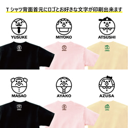 【背面くびもと名前印刷】選べるファミリーデザインTシャツ【母の日迄にお届け4/29締切】 2枚目の画像