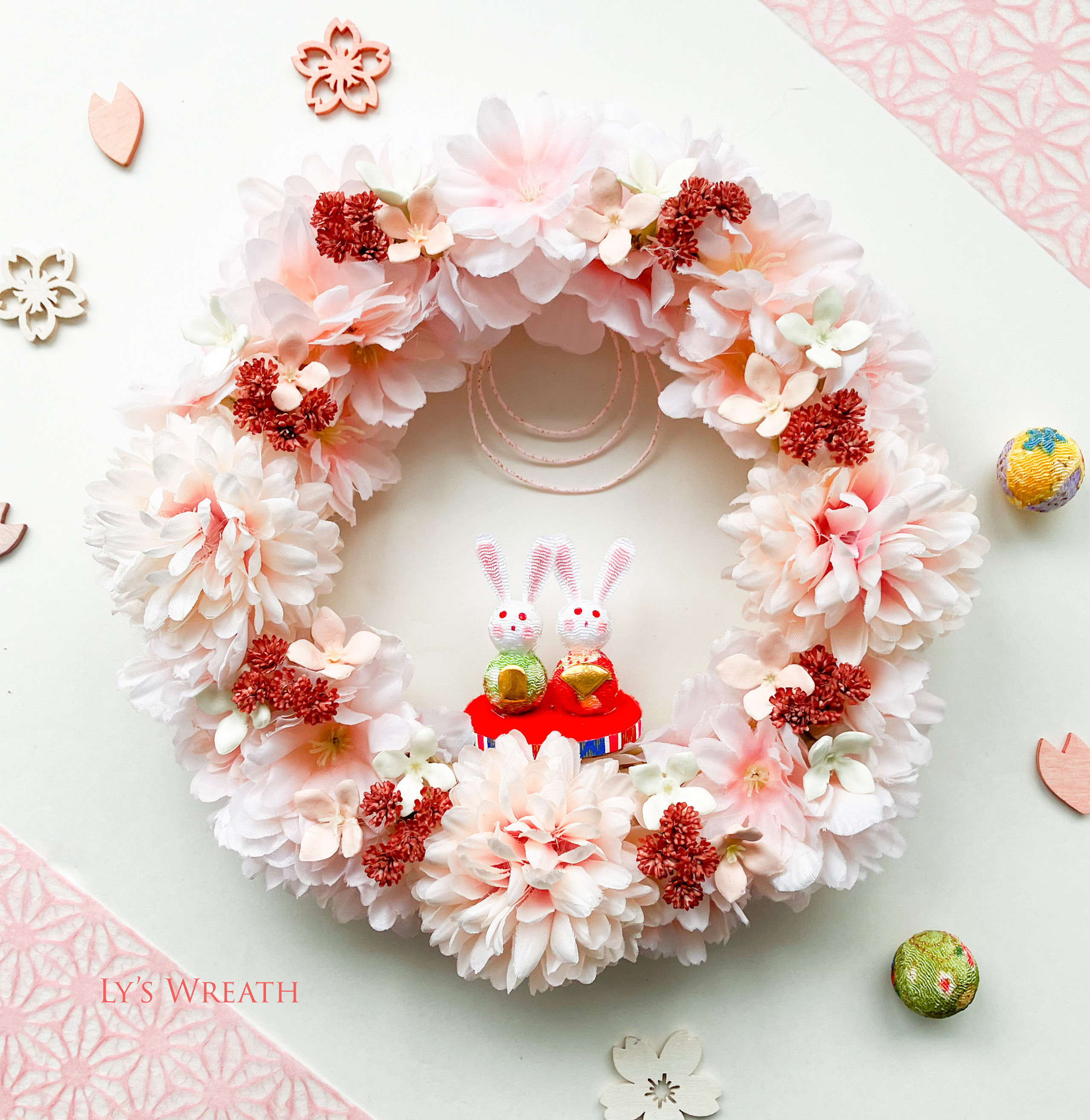 2way】hina wreath 【ひなまつり】ひな祭り リース 桃の節句