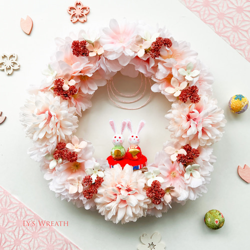 桜 さくらぼうる ❀.*・゜ サクラ 鞠玉 ひな祭り アレンジメント 