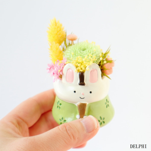 うさぎのお雛様ミニアレンジメント【プリザーブドフラワー】ひな祭り