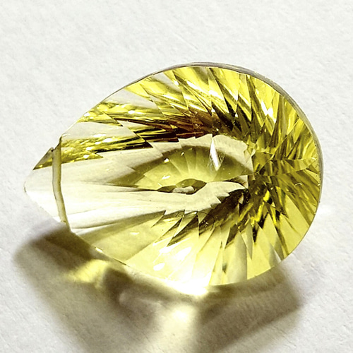 14kgf 宝石質レモンクォーツ コンケーブカット 461 一点のみ14kgf宝石