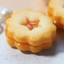 【ピアス】オレンジジャムクッキーのピアス（K16GP） 4枚目の画像