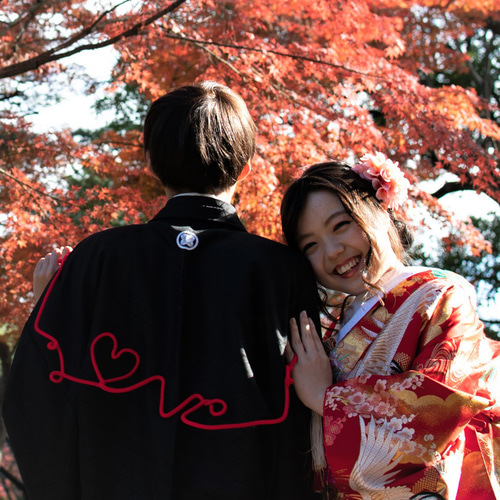 送料無料＊和装前撮り小物4点セット 前撮り 赤い糸 和婚 フォト