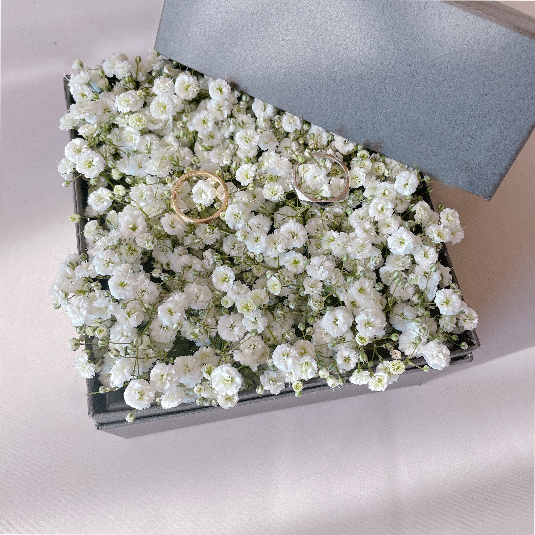 生花のリングピロー　かすみ草（期間限定：10月〜5月挙式の方）