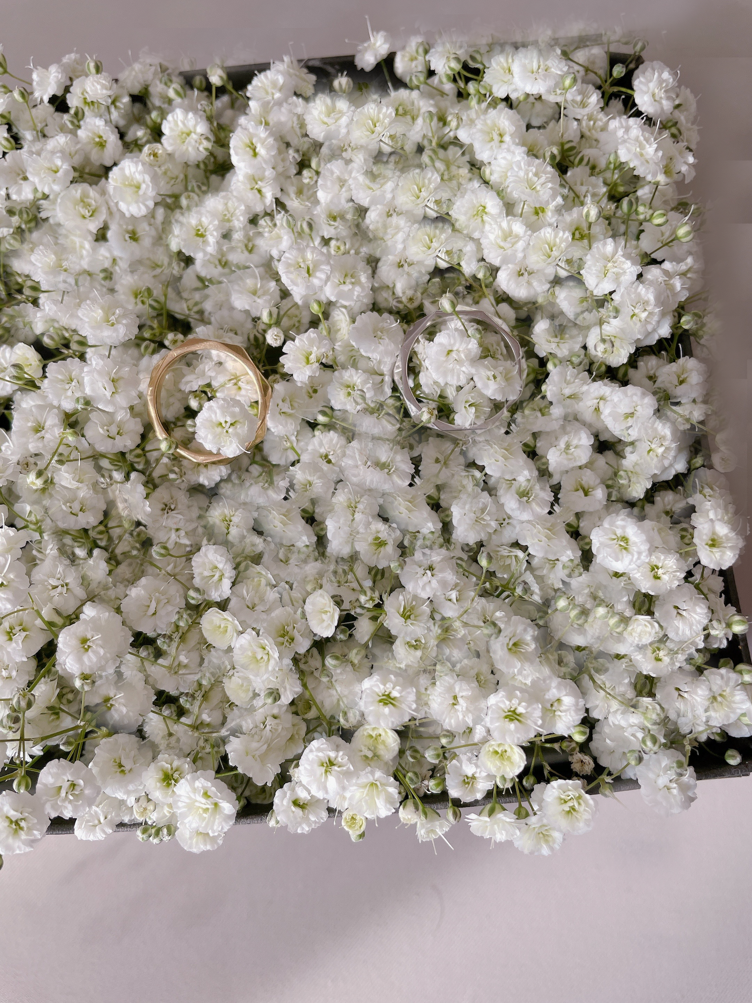 生花のリングピロー　かすみ草（期間限定：10月〜5月挙式の方）