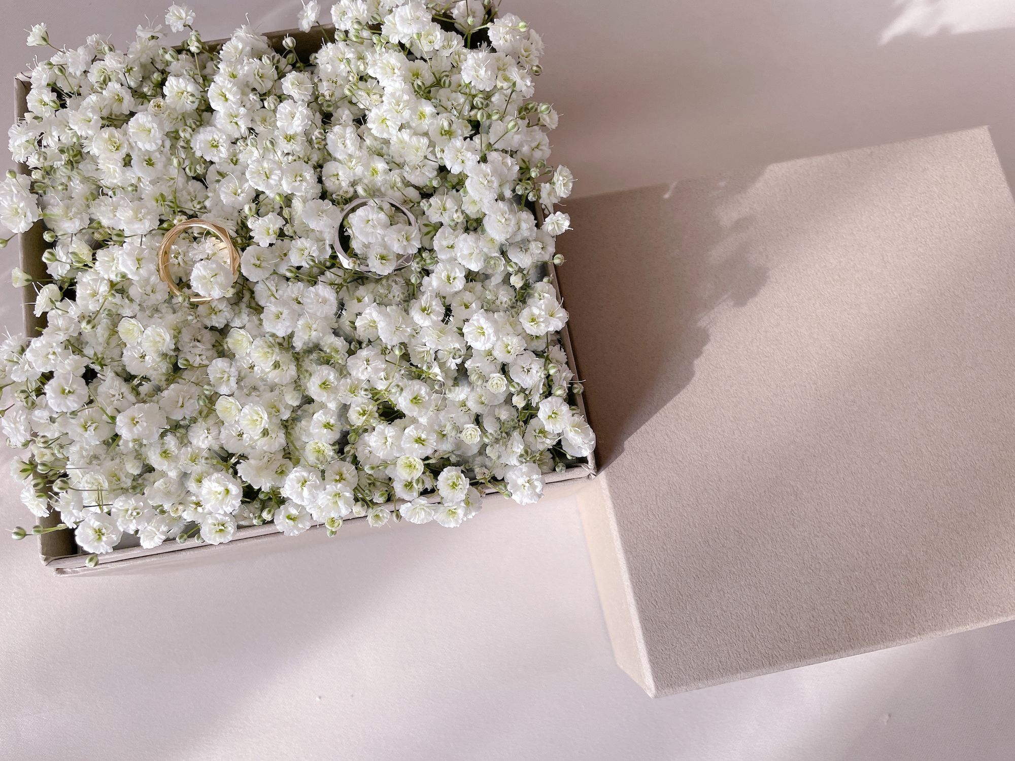 生花のリングピロー　かすみ草（期間限定：10月〜5月挙式の方）