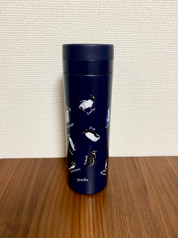 名前入り♡サーモボトル PENGUIN World☆Navy 2枚目の画像