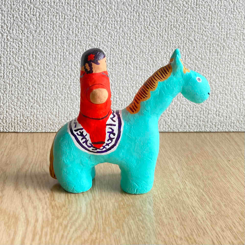 サーカスの人気者 馬【手作り人形】【置物】 立体・オブジェ まるすえ