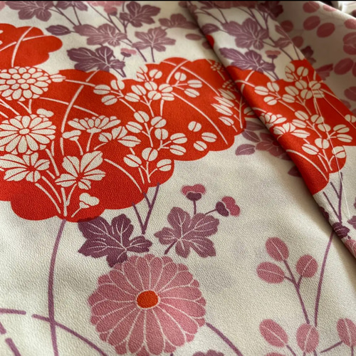 新品 正絹 単衣 女物 長羽織 生成に秋草 着物 haori しば田 通販