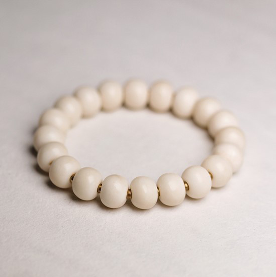 ＜受注制作＞鹿の骨のブレスレット メンズ レーディス自分にご褒美 B050