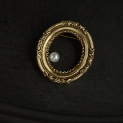 Mirror / brooch - Pearl 2枚目の画像