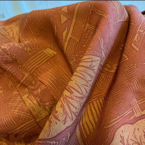 新品 正絹 単衣 女物 長羽織 煉瓦色 着物 haori しば田（お休み） 通販 
