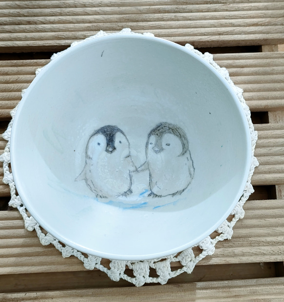 R5005 カワイイ皇帝ペンギンちゃん茶椀 4枚目の画像