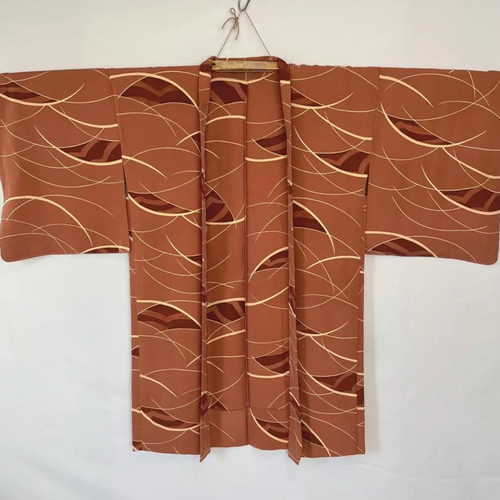新品 正絹 単衣 女物 長羽織 肉桂色 着物 haori しば田（お休み） 通販 