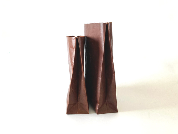 KAMIBUKURO(紙 袋) large 国内本牛革製　ブラウン 12枚目の画像