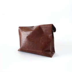 KAMIBUKURO(紙 袋) large 国内本牛革製　ブラウン 2枚目の画像