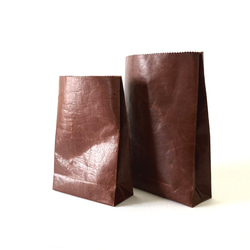 KAMIBUKURO(紙 袋) large 国内本牛革製　ブラウン 11枚目の画像