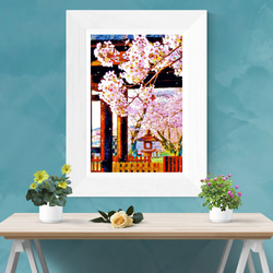 【アートポスター】神社の桜（作品No.467） 3枚目の画像