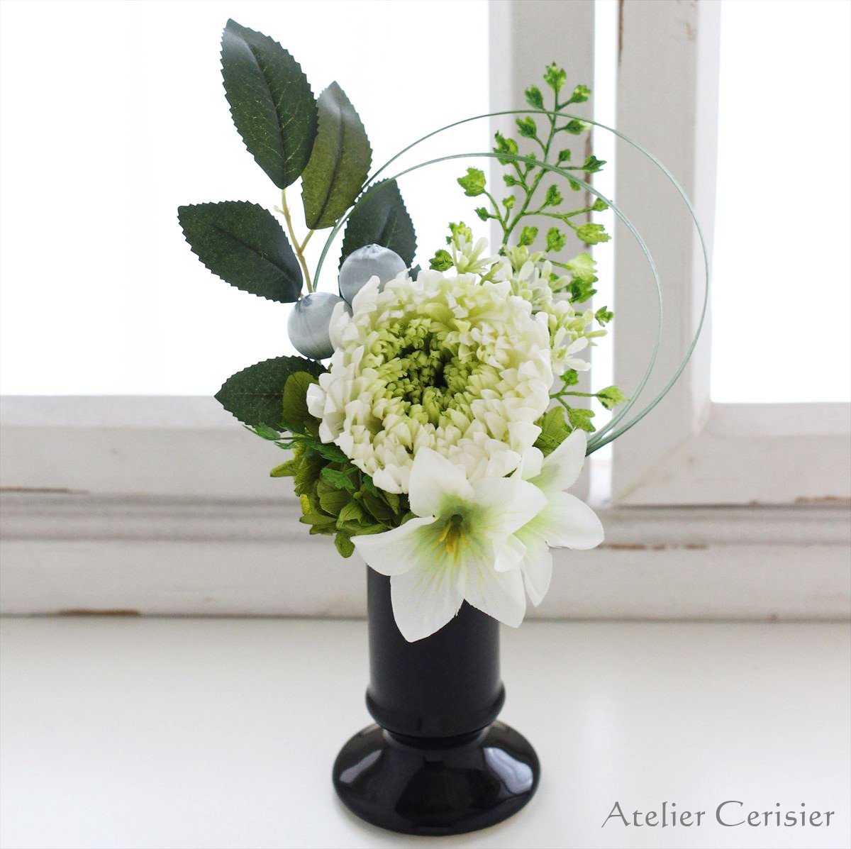 専用 めろんぱん様♪プリザーブドフラワー お供え 仏花 プリザーブドフラワー 仏花 お供え花 禅～ZEN～（ぜん）花器付と