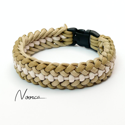 d02】パラコード首輪 幅広 3色 バックル オーダーメイド リード・首輪